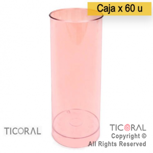 VASO TUBO ROSA X 60